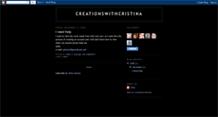 Desktop Screenshot of creationswithchristina.blogspot.com