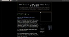 Desktop Screenshot of 2012planetx.blogspot.com