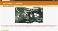 Desktop Screenshot of anaesthesiatoday.blogspot.com