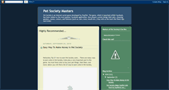 Desktop Screenshot of petsocietymasters.blogspot.com