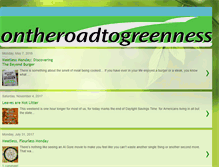 Tablet Screenshot of ontheroadtogreenness.blogspot.com