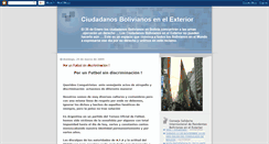 Desktop Screenshot of ciudadanosbolivianosenelexterior.blogspot.com