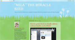 Desktop Screenshot of mymiracleseedmila.blogspot.com