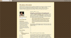 Desktop Screenshot of heathenscientist.blogspot.com