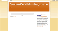 Desktop Screenshot of freeclassifiedsitelists.blogspot.com