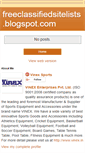 Mobile Screenshot of freeclassifiedsitelists.blogspot.com