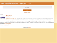 Tablet Screenshot of freeclassifiedsitelists.blogspot.com