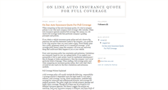 Desktop Screenshot of on-line-auto-insurance-quote-101.blogspot.com