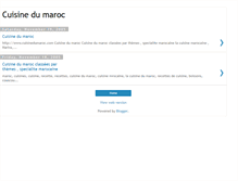 Tablet Screenshot of cuisinedumaroc.blogspot.com
