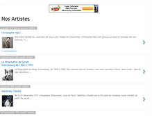 Tablet Screenshot of nosartistes.blogspot.com