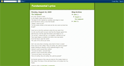 Desktop Screenshot of fundamentallyrics.blogspot.com