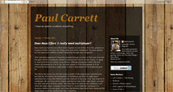 Desktop Screenshot of paulcarrett.blogspot.com