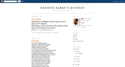 Desktop Screenshot of nandinikarky.blogspot.com