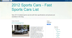 Desktop Screenshot of fast-sportscars.blogspot.com