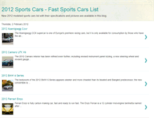 Tablet Screenshot of fast-sportscars.blogspot.com