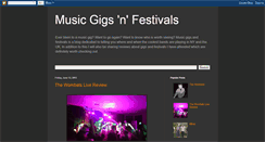 Desktop Screenshot of musicgigsnfestivals.blogspot.com