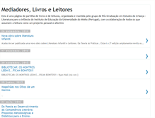 Tablet Screenshot of mediadores-livros-e-leitores.blogspot.com