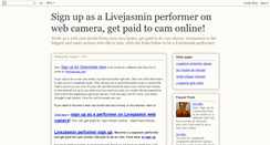 Desktop Screenshot of livejasmin-performer.blogspot.com