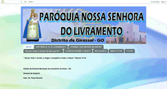 Desktop Screenshot of paroquiansdolivramento.blogspot.com