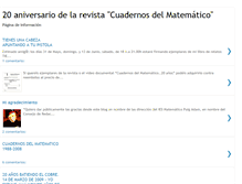 Tablet Screenshot of cuadernosdelmatematico.blogspot.com