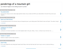 Tablet Screenshot of mountaingirlponders.blogspot.com