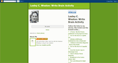 Desktop Screenshot of lesleycweston.blogspot.com