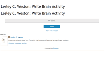 Tablet Screenshot of lesleycweston.blogspot.com