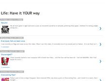 Tablet Screenshot of lifehaveityourway.blogspot.com