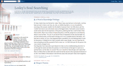 Desktop Screenshot of lesley-soulsearching.blogspot.com