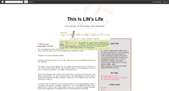 Desktop Screenshot of linslife.blogspot.com