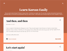 Tablet Screenshot of learnkoreaneasily.blogspot.com