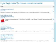 Tablet Screenshot of ligue-escrime-haute-normandie.blogspot.com