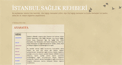 Desktop Screenshot of istanbulsaglikrehberi.blogspot.com