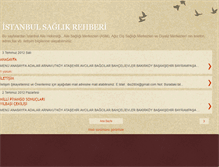Tablet Screenshot of istanbulsaglikrehberi.blogspot.com