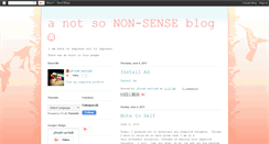 Desktop Screenshot of anotsononsense.blogspot.com