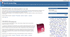 Desktop Screenshot of mymsaccessblog.blogspot.com