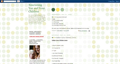 Desktop Screenshot of nourishingyouandyourchildren.blogspot.com