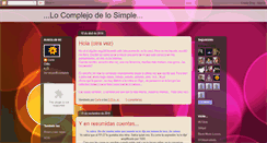 Desktop Screenshot of locomplejodelosimple.blogspot.com