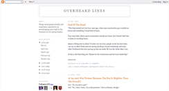 Desktop Screenshot of overheardlines.blogspot.com