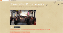 Desktop Screenshot of conservativechristianvoice.blogspot.com