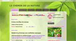 Desktop Screenshot of lechemindelanature.blogspot.com