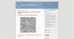 Desktop Screenshot of cure-adult-dyslexia.blogspot.com