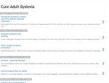 Tablet Screenshot of cure-adult-dyslexia.blogspot.com