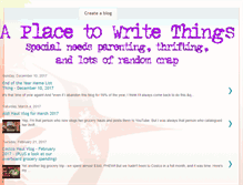 Tablet Screenshot of aplacetowritethings.blogspot.com