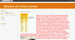 Desktop Screenshot of bewareoftravelscams.blogspot.com