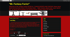 Desktop Screenshot of mrfantasyfactor.blogspot.com