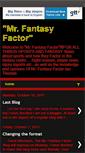 Mobile Screenshot of mrfantasyfactor.blogspot.com