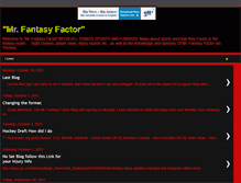 Tablet Screenshot of mrfantasyfactor.blogspot.com