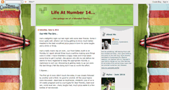 Desktop Screenshot of lifeatnumber14.blogspot.com