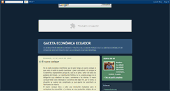 Desktop Screenshot of gacetaeconomicaecuador.blogspot.com